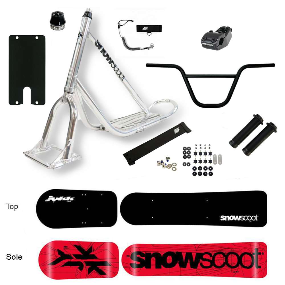 SNOWSCOOT JYKK 70 SAS ULTRA POLISHED 2023 - G1 Black / Red sole