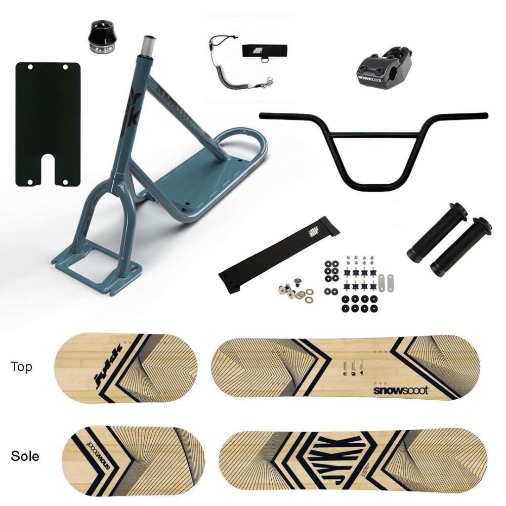 NEW SNOWSCOOT JYKK ONE D X-1 WOODEN SAS 2025 - GRIS BRILLANT