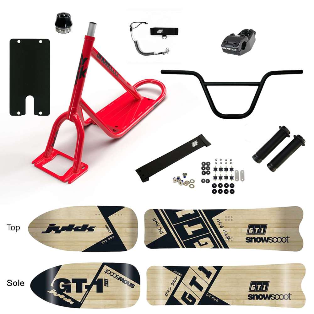 NEW SNOWSCOOT JYKK ONE D GT1 WOODEN SAS 2025 - ROUGE BRILLANT