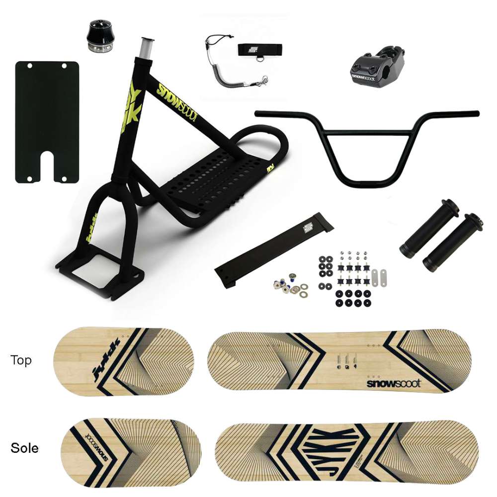 NEW SNOWSCOOT JYKK 70L X1-WOODEN SAS 2025 - NOIR MAT