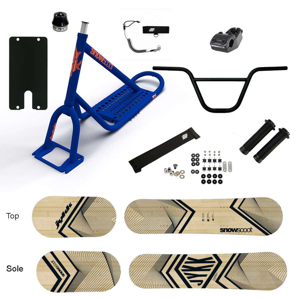 NEW SNOWSCOOT JYKK 70L X1-WOODEN SAS 2025 - BLEU MAT